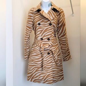 Ann Taylor Zebra Wool Coat NWT Sz: XXSP